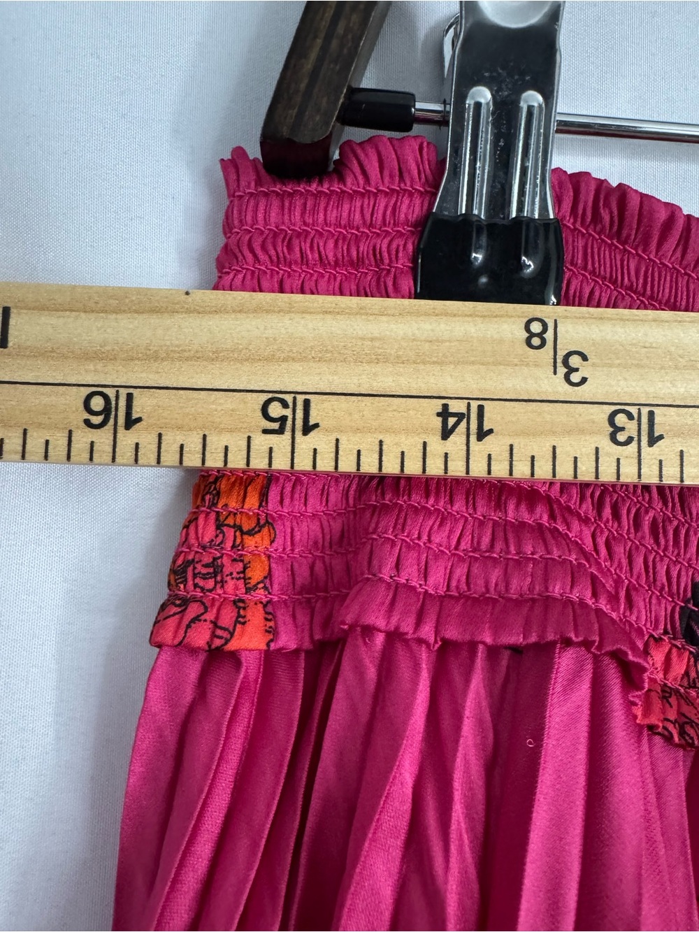 Banana Republic Bright Pink Floral Pleated Midi Skirt - Picture 6 of 7
